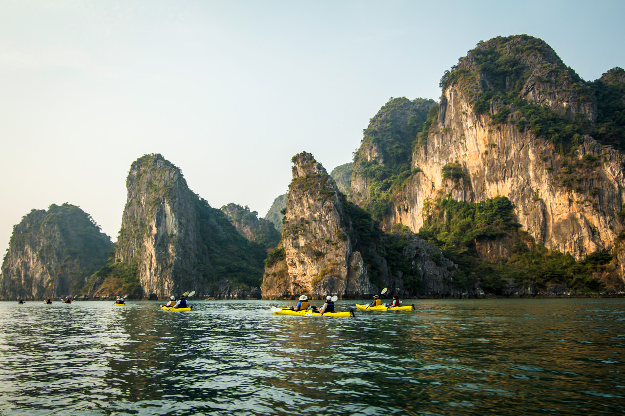 Vietnam Kayaking Tours Halong Bay Mothership Kayak Trips